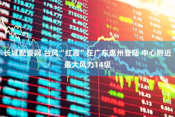 长城配资网 台风“红霞”在广东惠州登陆 中心附近最大风力14级